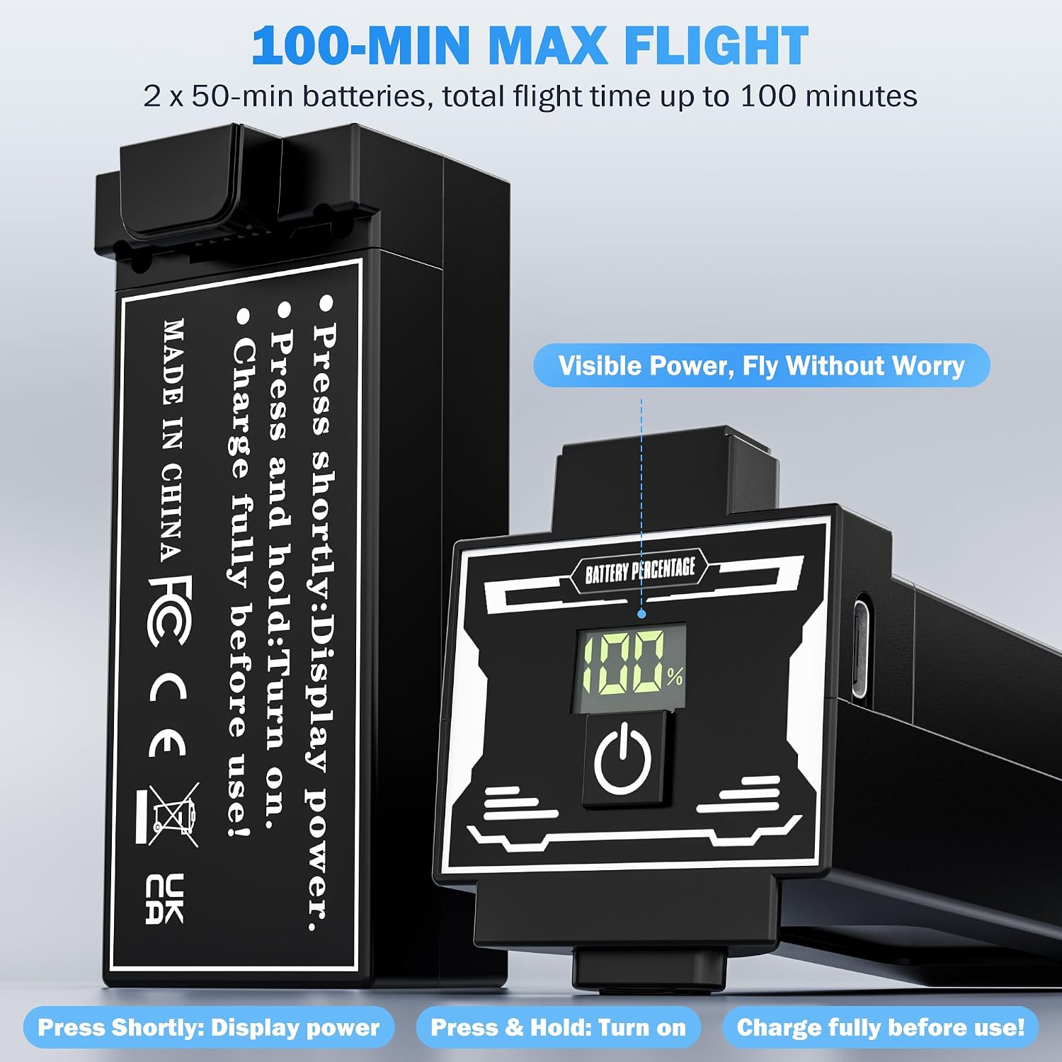4K GPS Drone with 5.7" FPV Touchscreen, 100-Min Flight, Follow, Auto Return — image 3 of 7