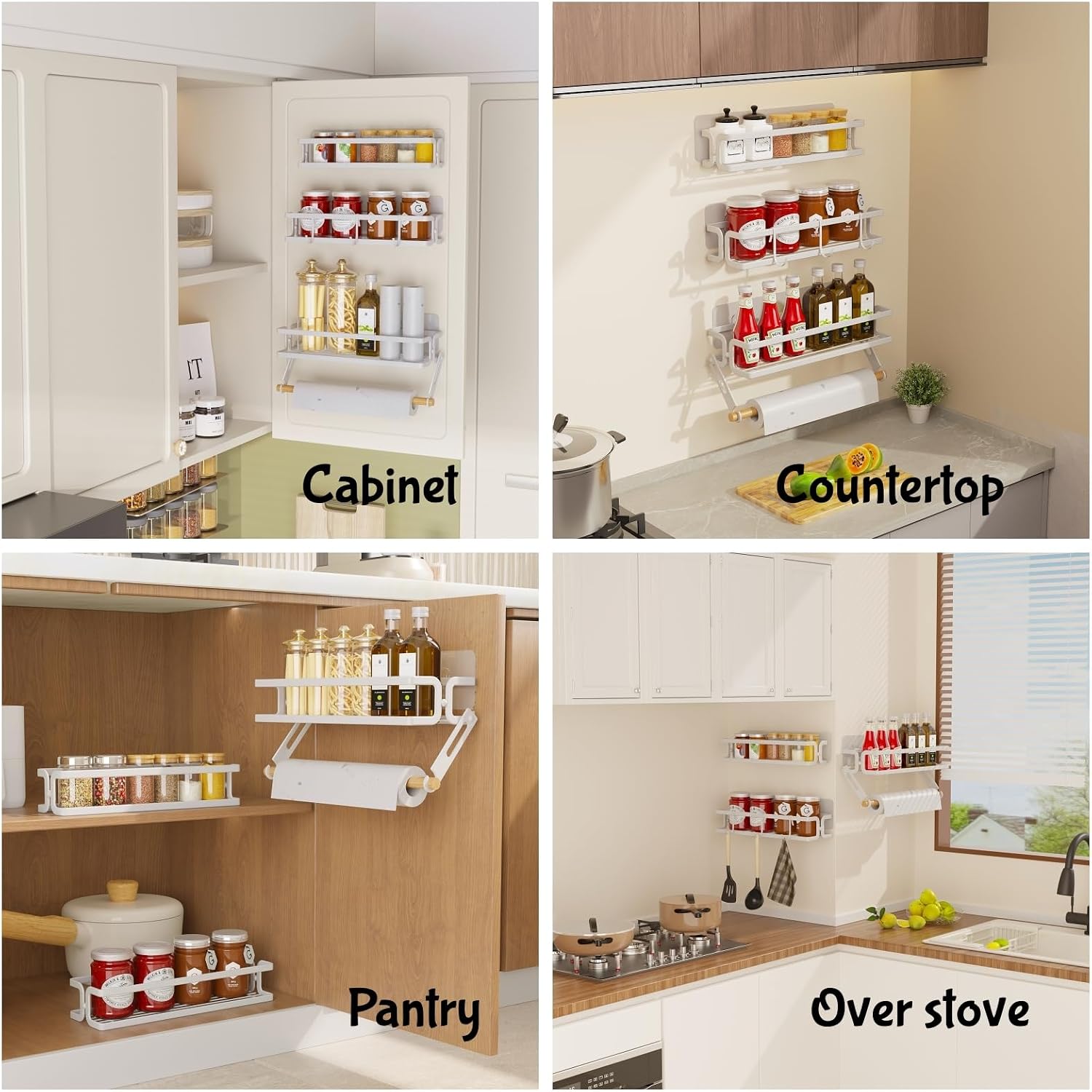 3 Pack Spice Rack Wall Mount, White — image 4 of 10