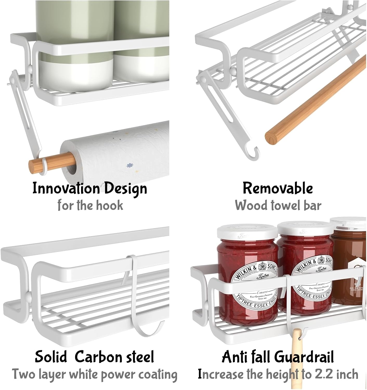 3 Pack Spice Rack Wall Mount, White — image 7 of 10