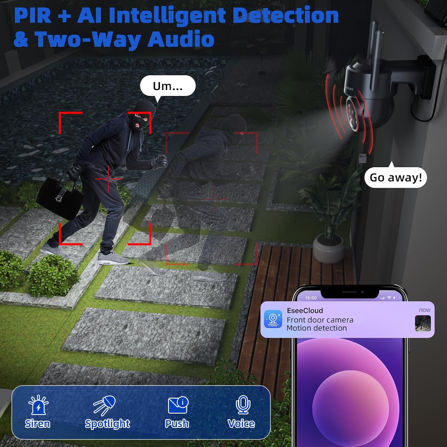 4G LTE Solar PTZ Security Camera (Bluetooth only; No Wi-Fi) — image 7 of 8