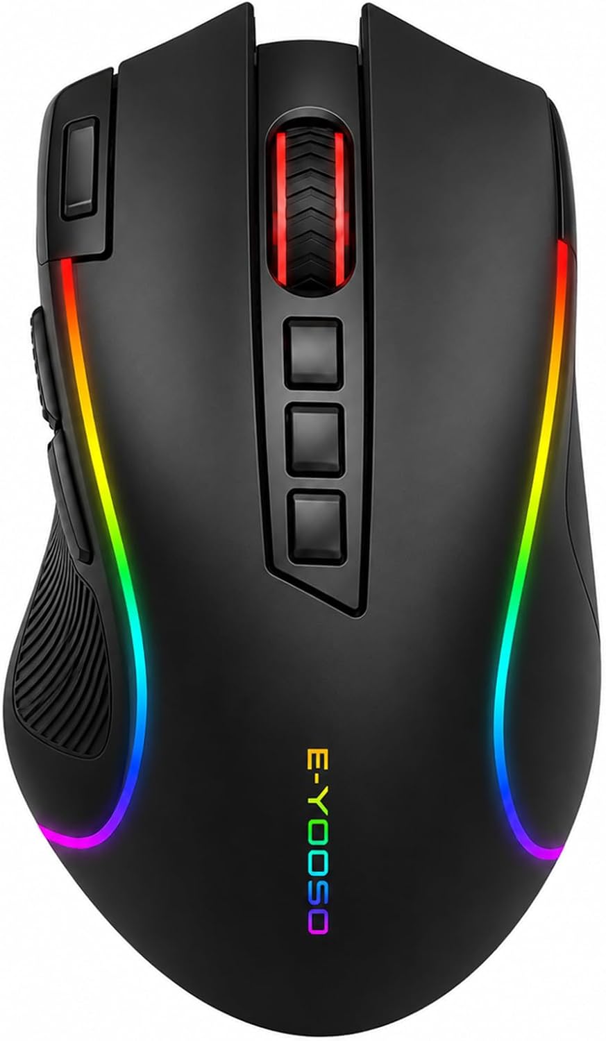 Ergonomic Wireless Gaming Mouse, Tri-Mode, Rapid Fire Key, 8000 DPI