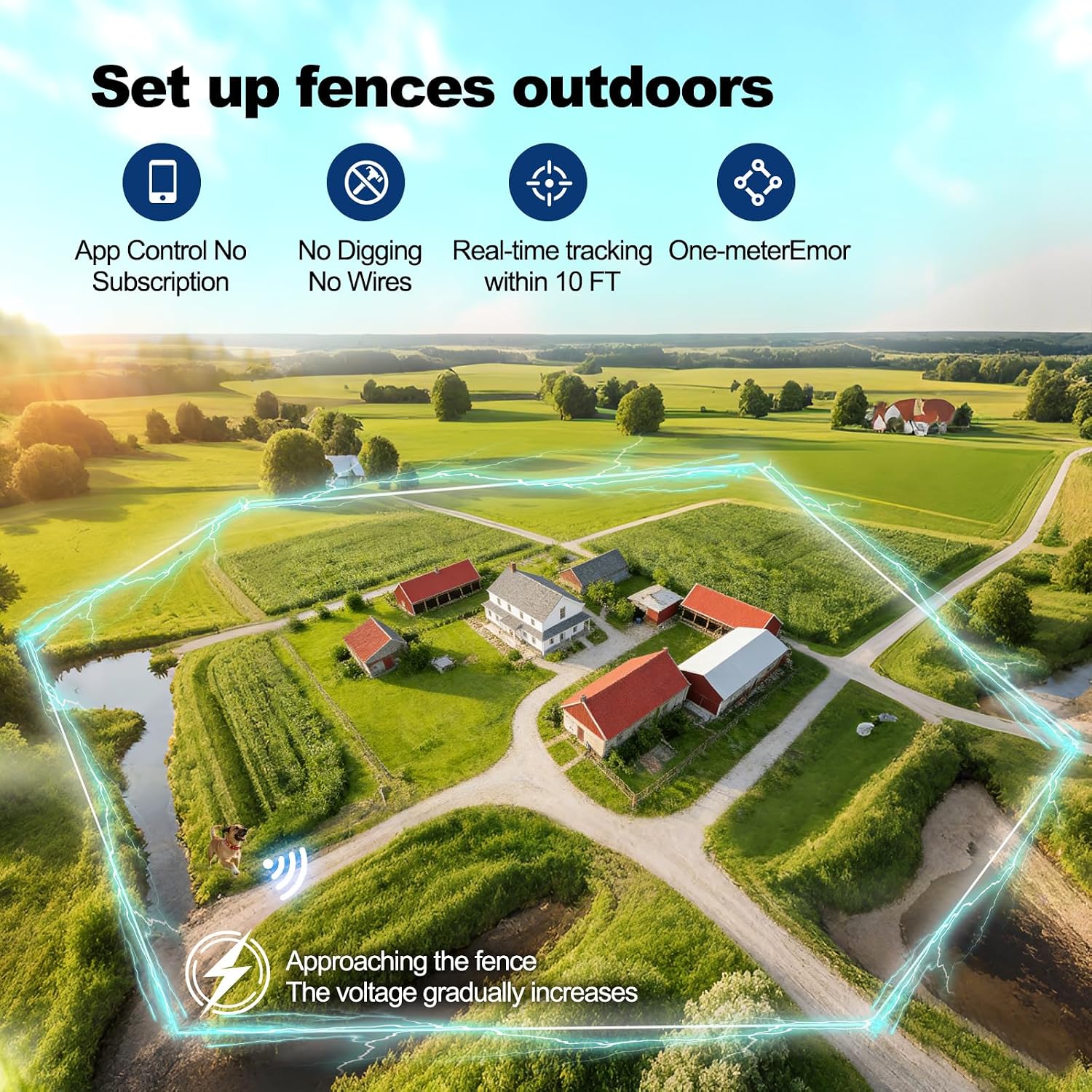 GPS Wireless Dog Fence, No Monthly Fee for Medium & Large Dogs — image 2 of 7