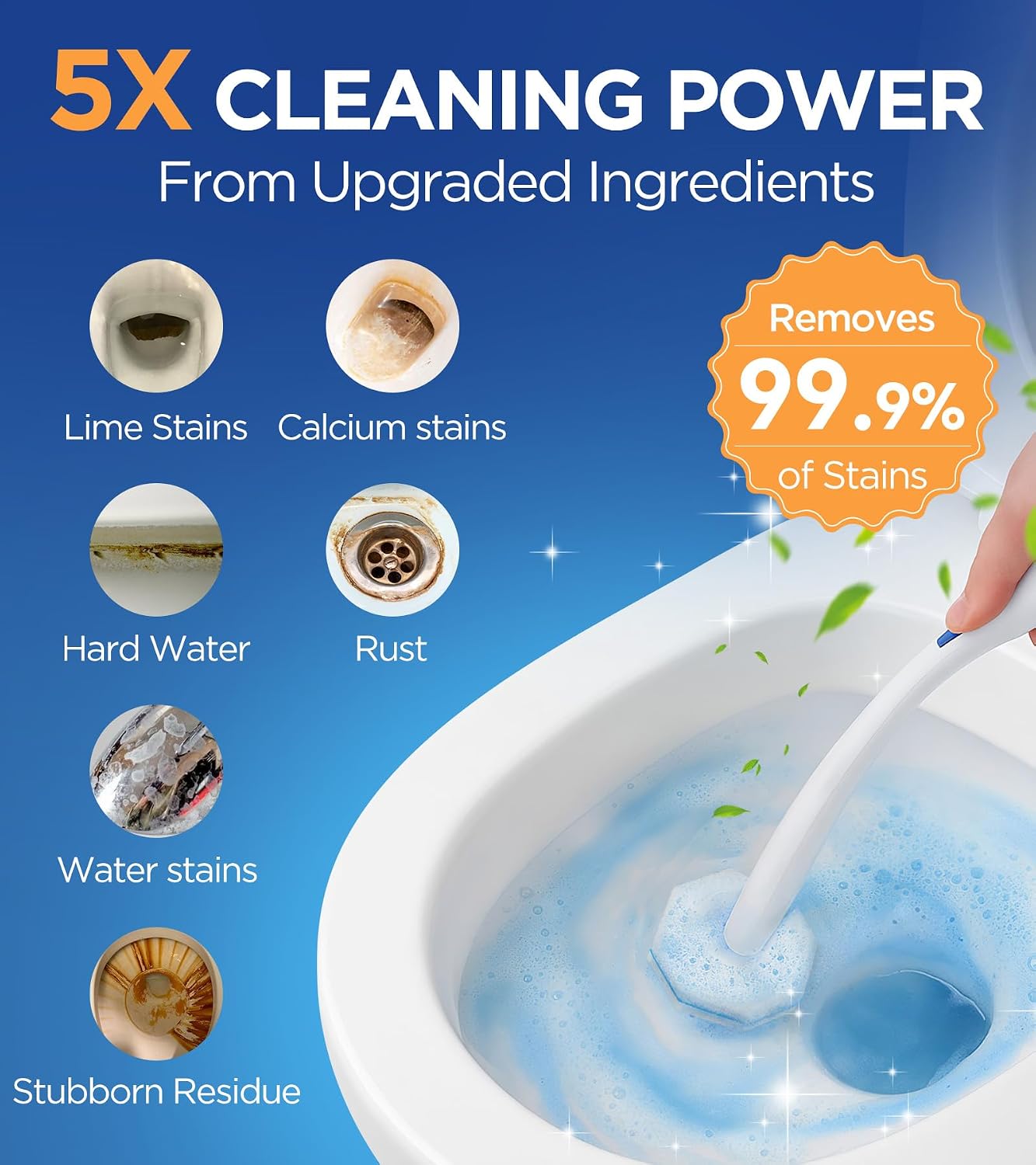 64 Count Refills for Clorox Toilet Wand, 5X Cleaning Power Toilet Bowl Cleaners with Exclusive Formula, High-Density Disposable Toilet Brush Scrubber - No Falling Apart, Fresh Fragrance — image 2 of 7