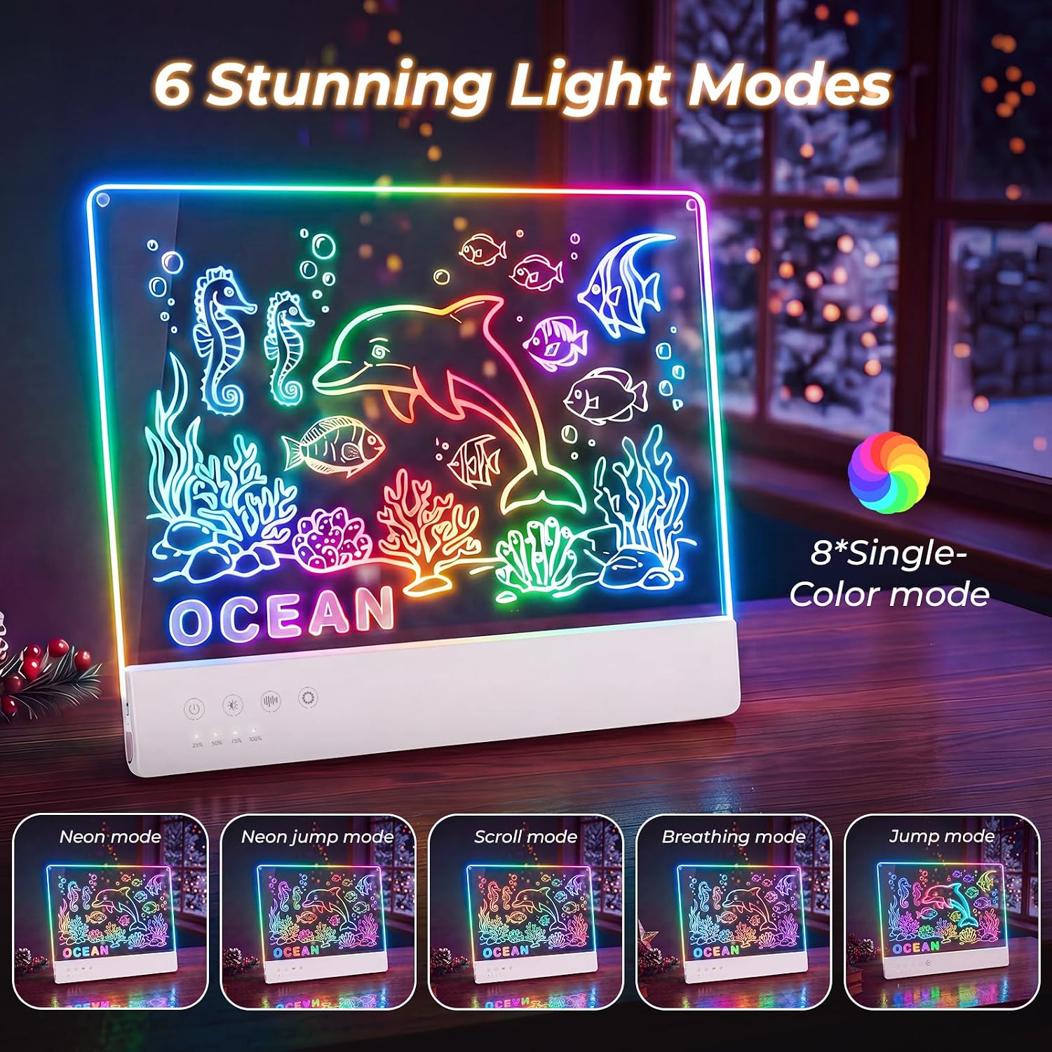 LED Drawing Board for Kids, 16" Rechargeable DIY Light Up Drawing Tablet — image 4 of 10