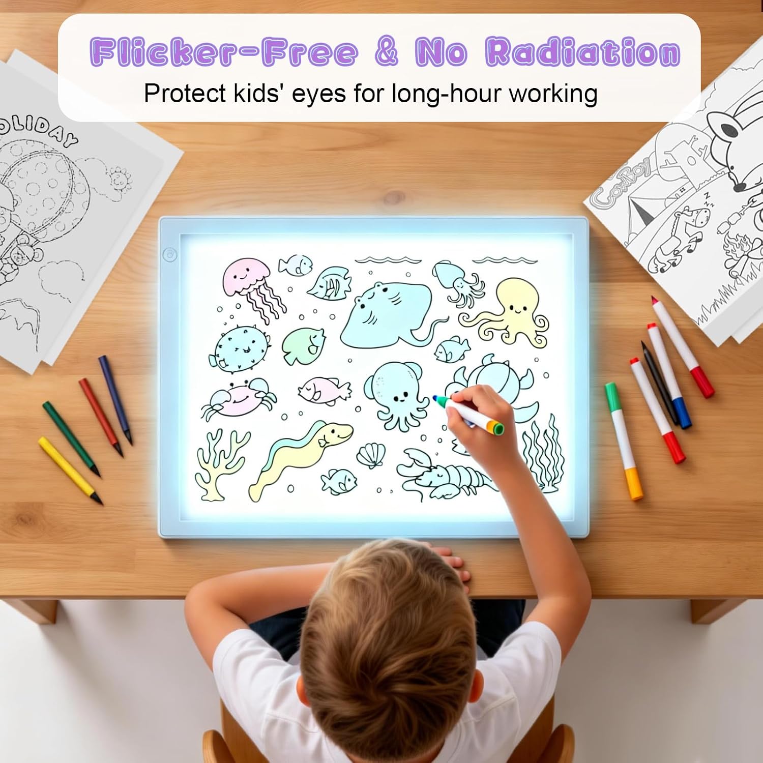 Light Up Tracing Board Kits Blue, 15" Writing Tracer Pad for Kids Ages 3-12 — image 4 of 10