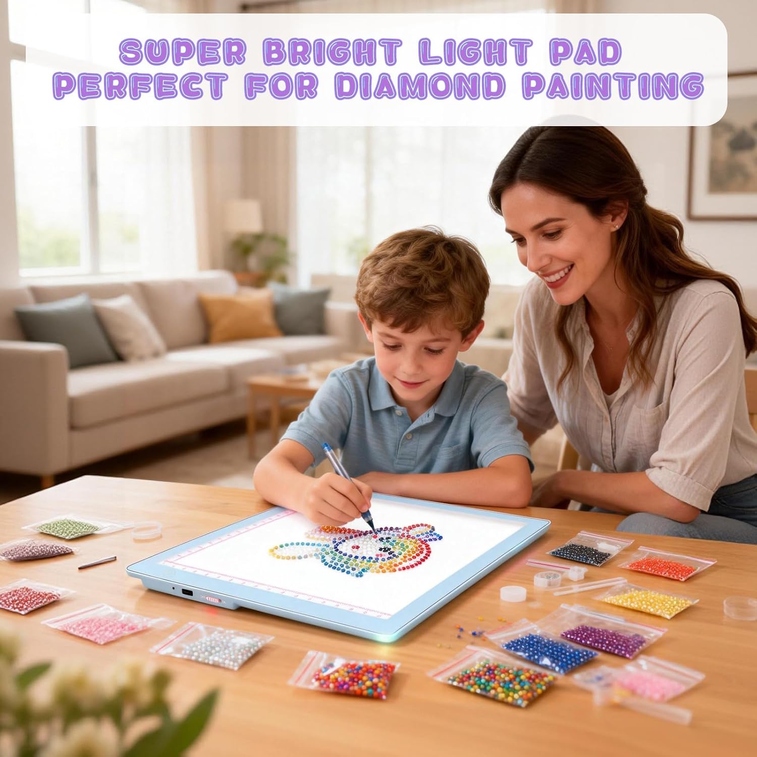 Light Up Tracing Board Kits Blue, 15" Writing Tracer Pad for Kids Ages 3-12 — image 5 of 10