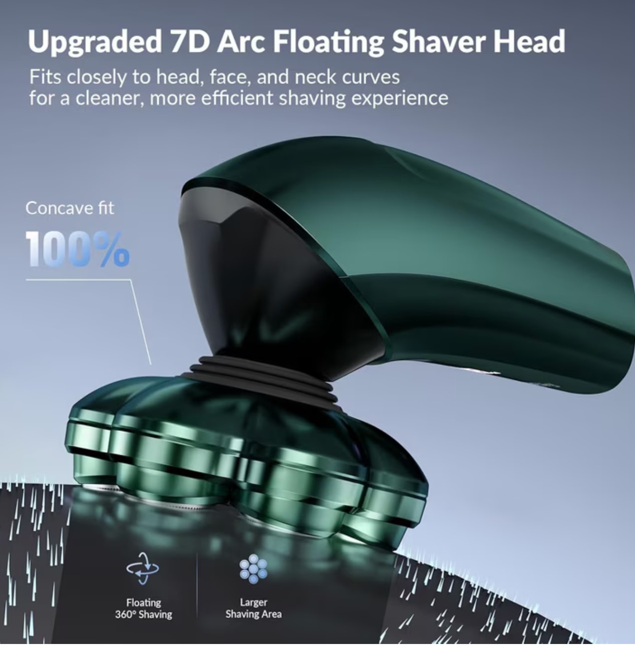 Head Shaver for Bald Men (Green) — image 5 of 7