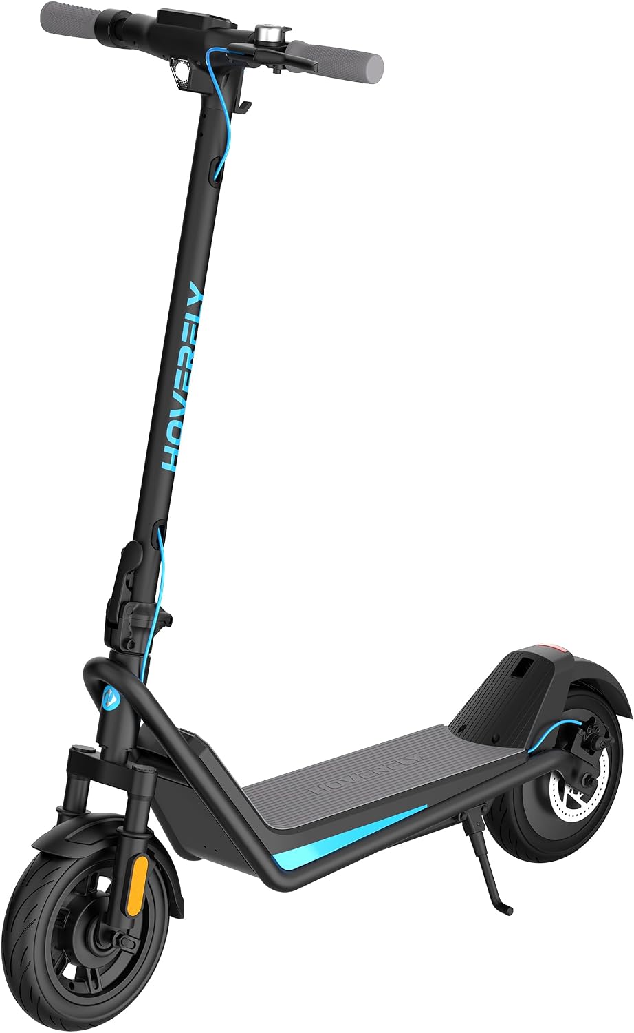 HOVERFLY Electric Scooter for Adults, 10" Solid Tires, 36V 7.8Ah Battery, Electric Code Lock, Big LCD Display w/ Cruise Control, Front Suspension Foldable Escooter — image 9 of 11