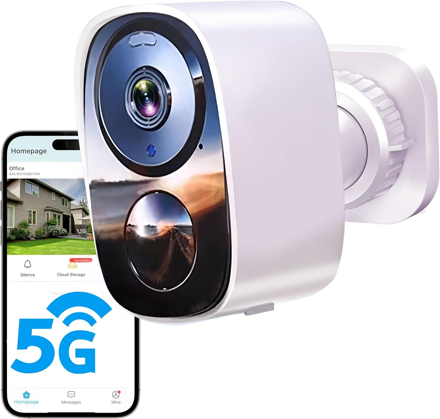 2K Security Cameras Wireless Outdoor, Free Cloud Storage, 1-6 Months Battery Life, Waterproof, 2-Way Talk, AI Motion Detection Spotlight Siren Alarm Cameras for Home Security