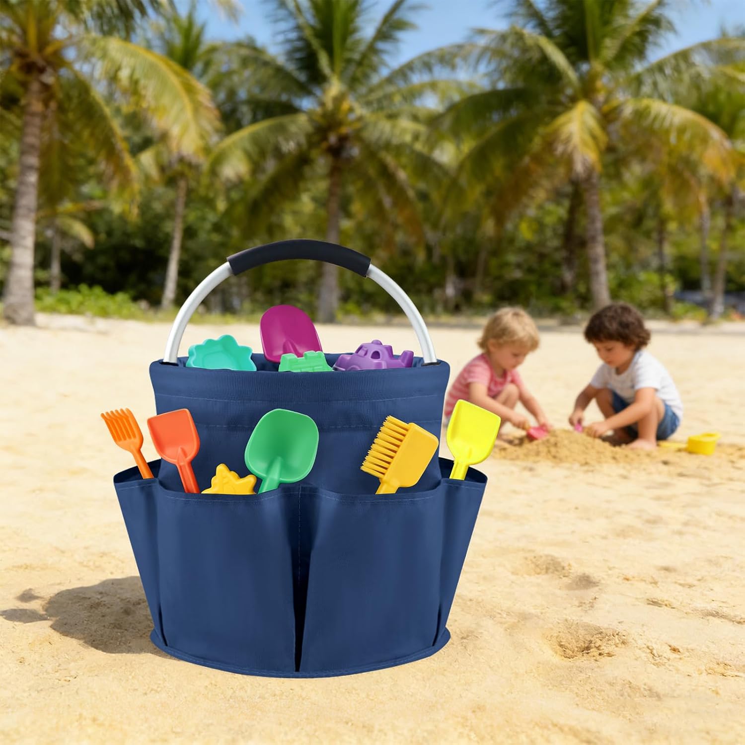 17L Cleaning Caddy with Handle and 6 Pockets — image 5 of 7