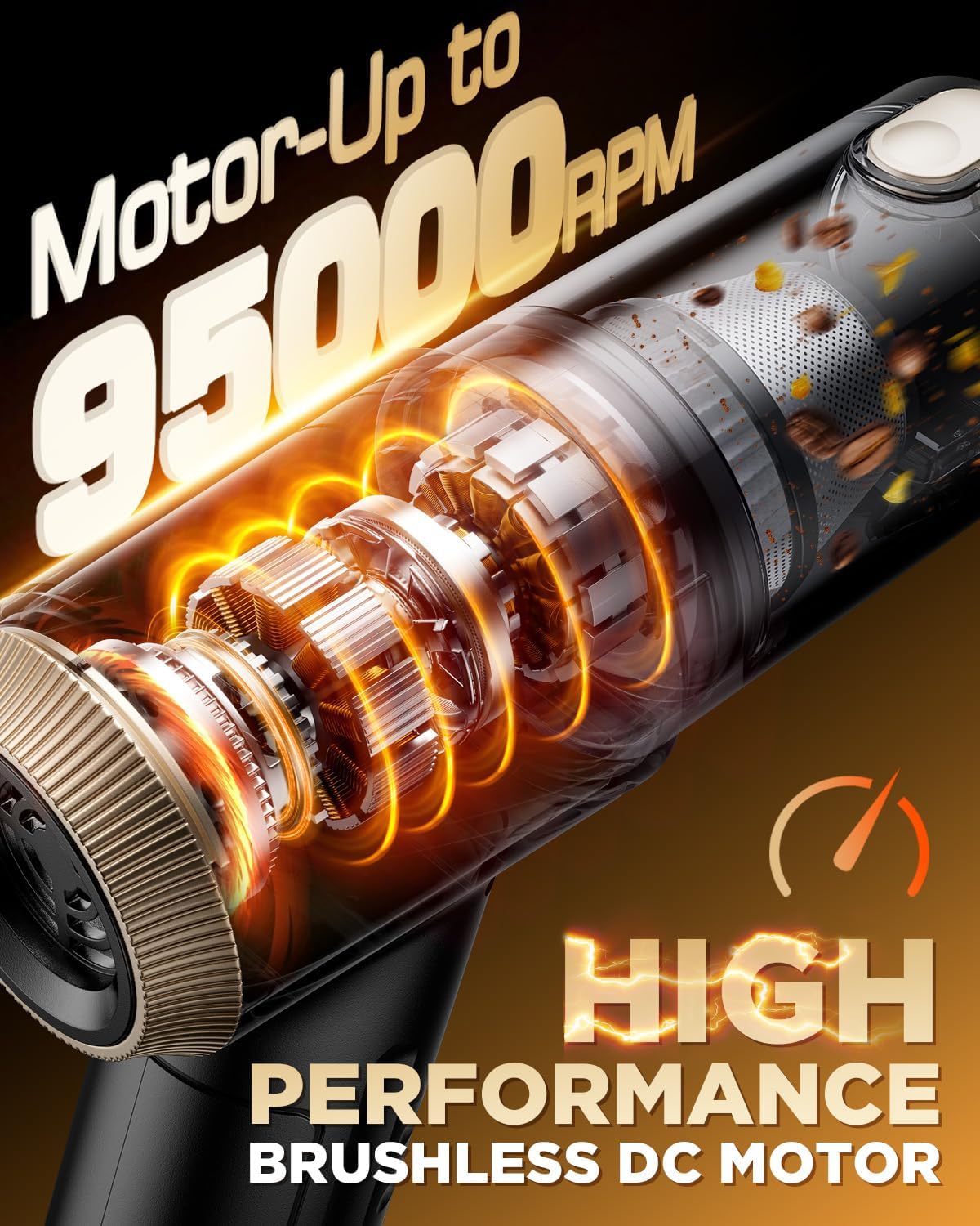 Handheld Vacuum Cleaner 26000Pa Suction with Brushless Motor — image 8 of 8