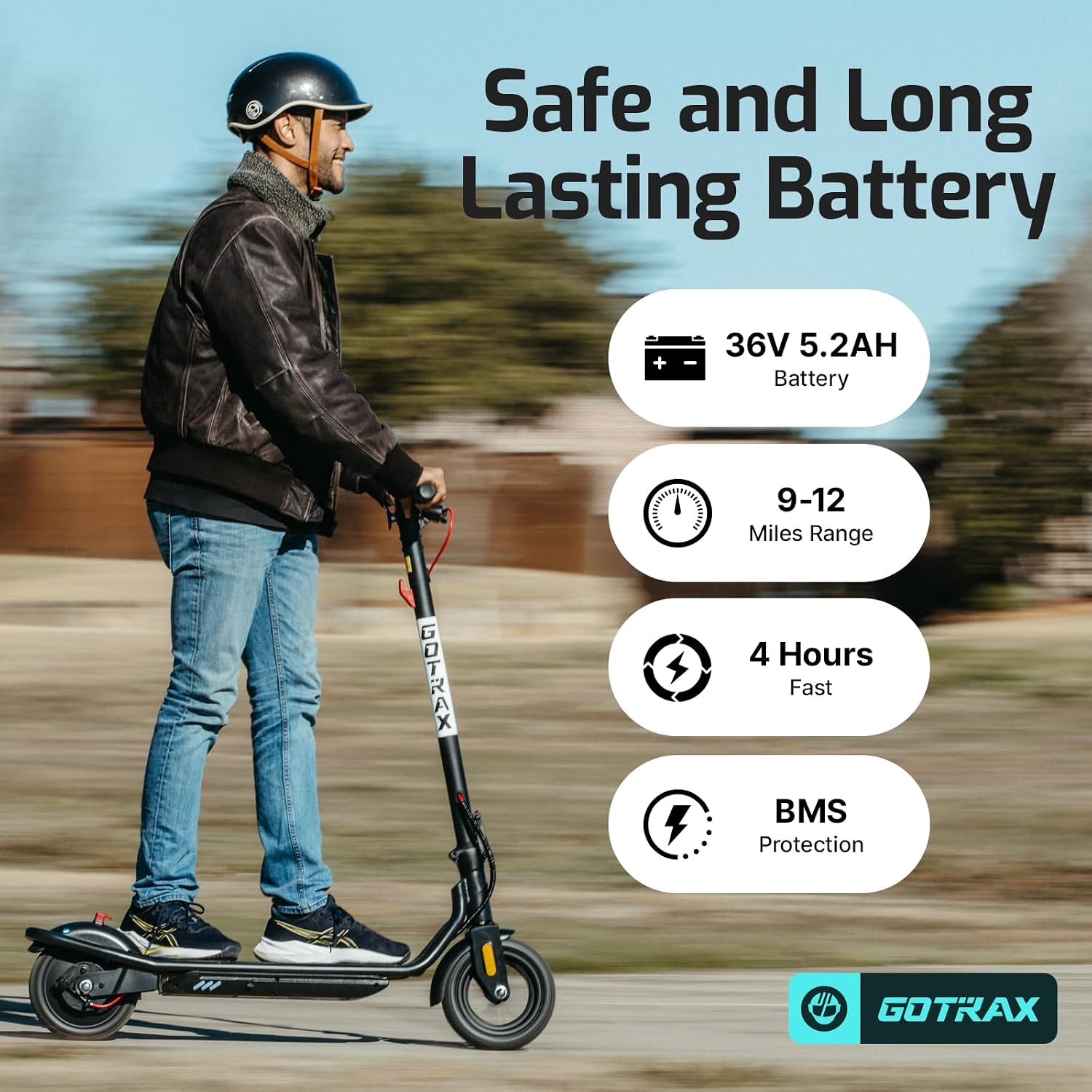 GOTRAX Electric Scooter for Adult,8.5" Tire,12 Mile & 15.5Mph by 250W Motor — image 3 of 12