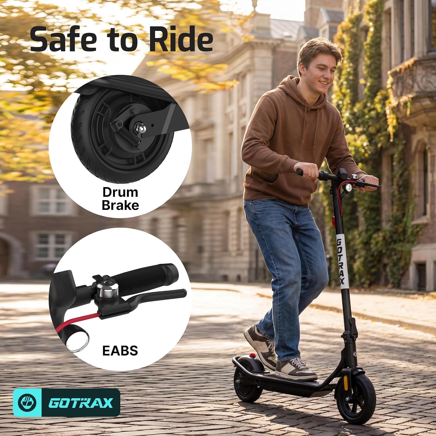 GOTRAX Electric Scooter for Adult,8.5" Tire,12 Mile & 15.5Mph by 250W Motor — image 4 of 12
