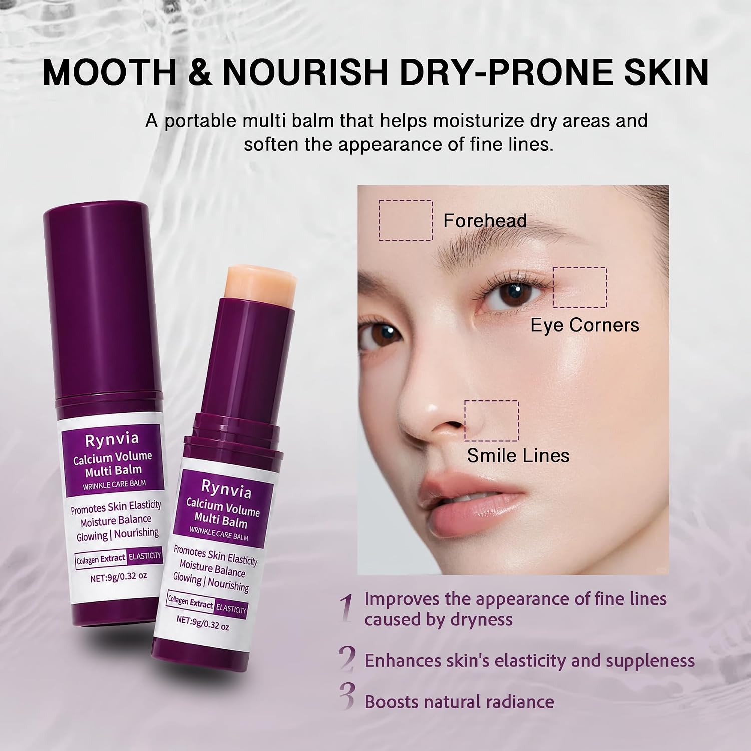 3-Piece Facial Skincare Set with Pore Care Multi Balm Stick, Calcium Eye Cream and Collagen Multi Balm Stick for Under Eyes, Face, Lips, Smile Lines and Neck — image 2 of 7
