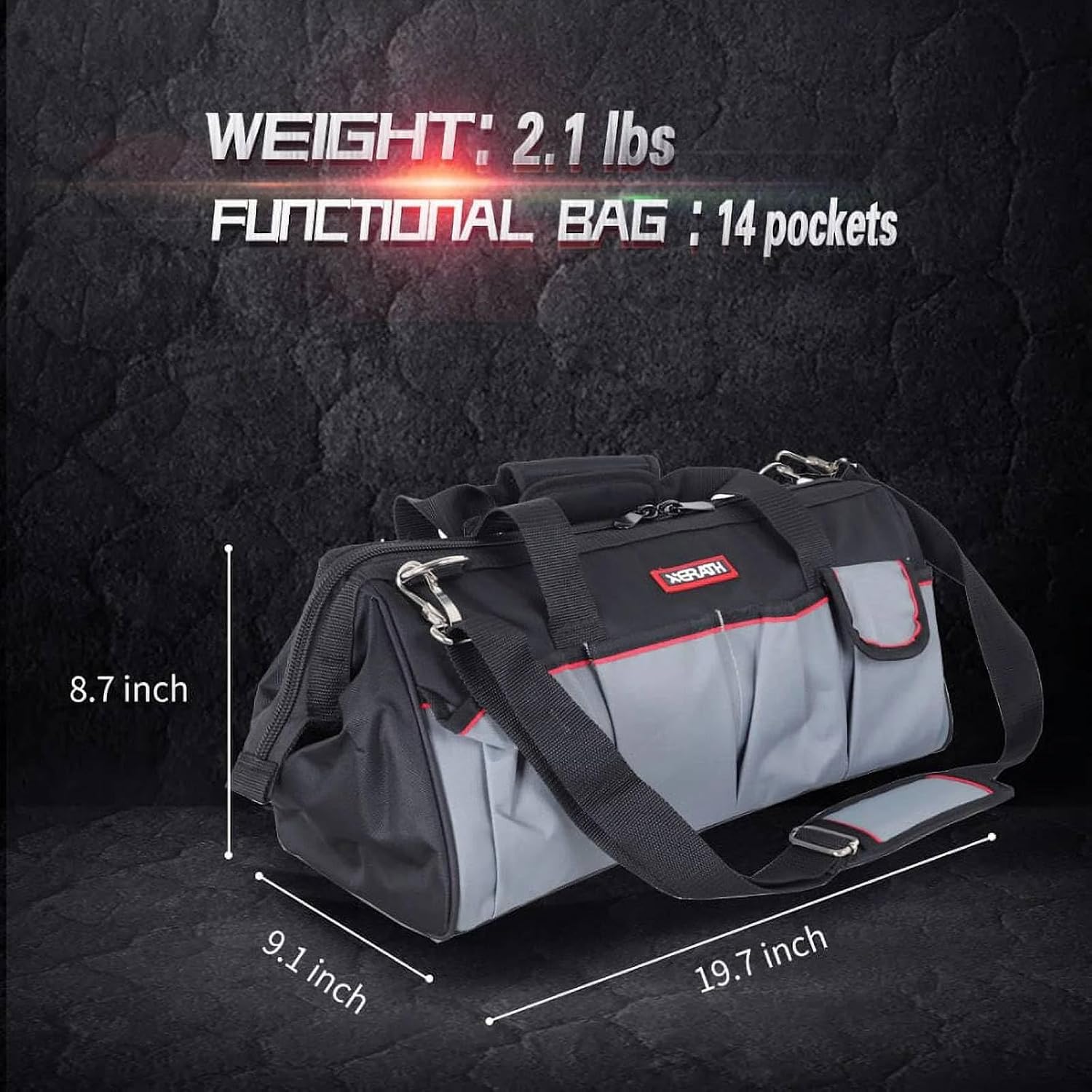 18 inch Multi-Functional Tool Bag Wide Soft Gate Mouth, Tool Storage Bag — image 3 of 7