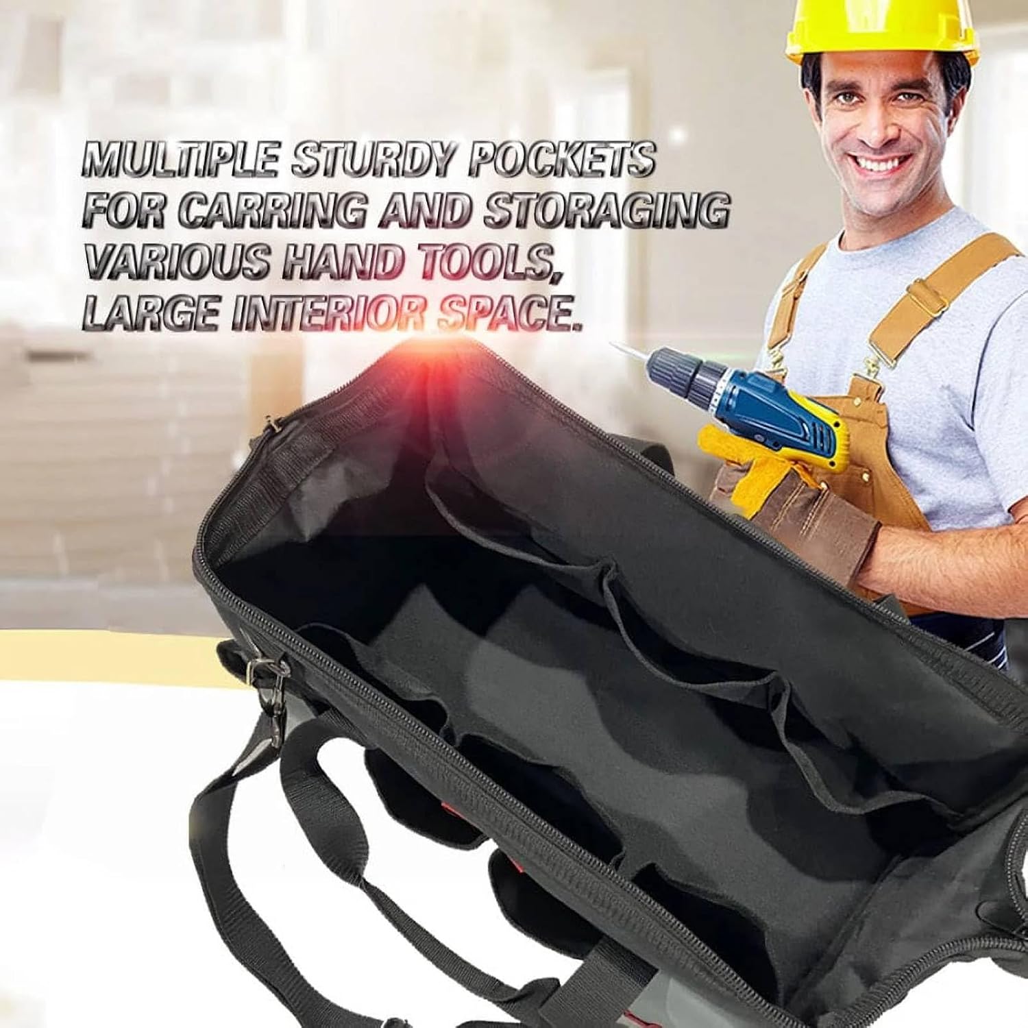 18 inch Multi-Functional Tool Bag Wide Soft Gate Mouth, Tool Storage Bag — image 7 of 7