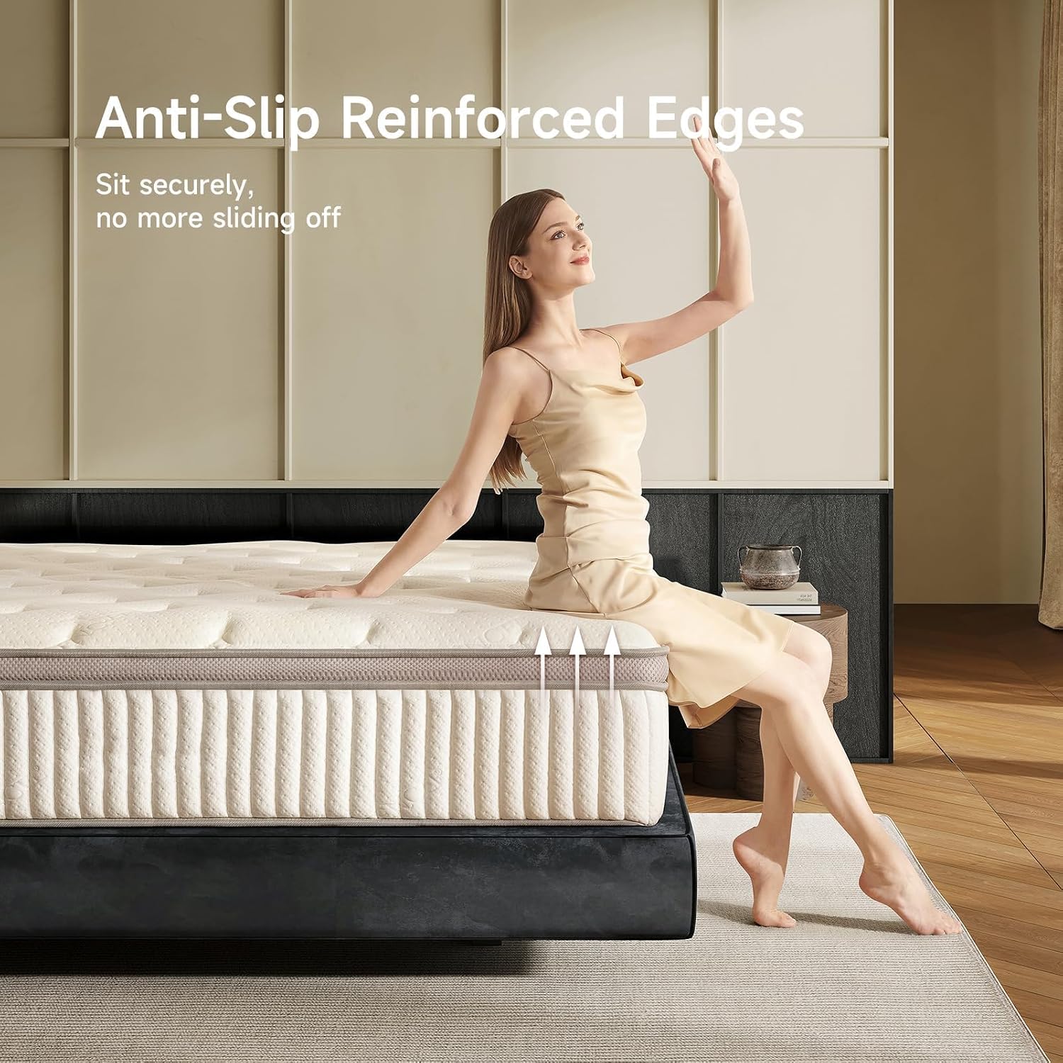 Queen Mattress, 12 Inch Hybrid Queen Mattress in a Box, Memory Foam & Individual Pocket Springs, Medium Firm, Motion Isolation, Ideal for All Sleep Positions, CertiPUR-US Certified — image 7 of 10