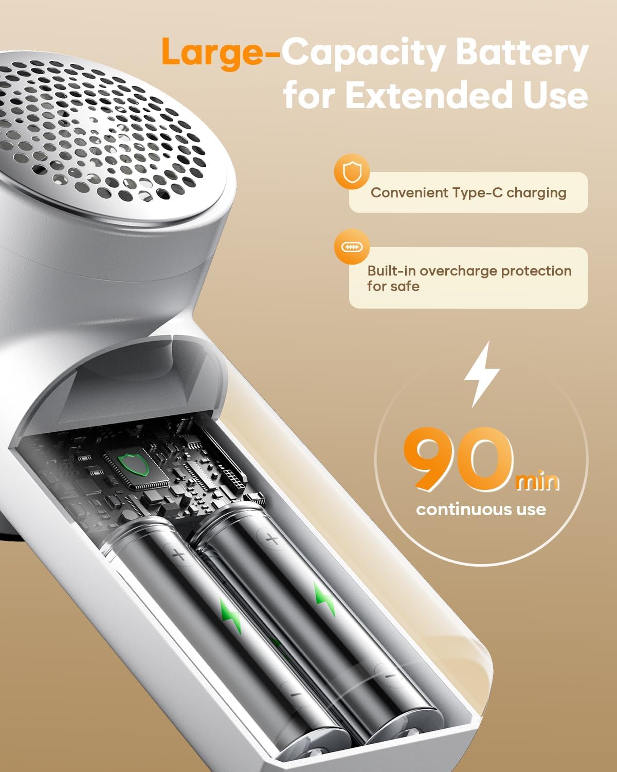 Fabric Shaver, Lint Remover Rechargeable,6-Blade Lint Remover — image 6 of 8