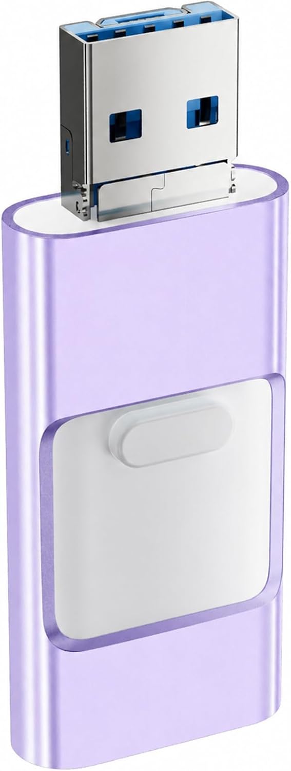 USB Adapter Reader for PC, Plug and Play USB Connectivity, Compact Portable Design, Easy File Access and Transfer, Light Purple