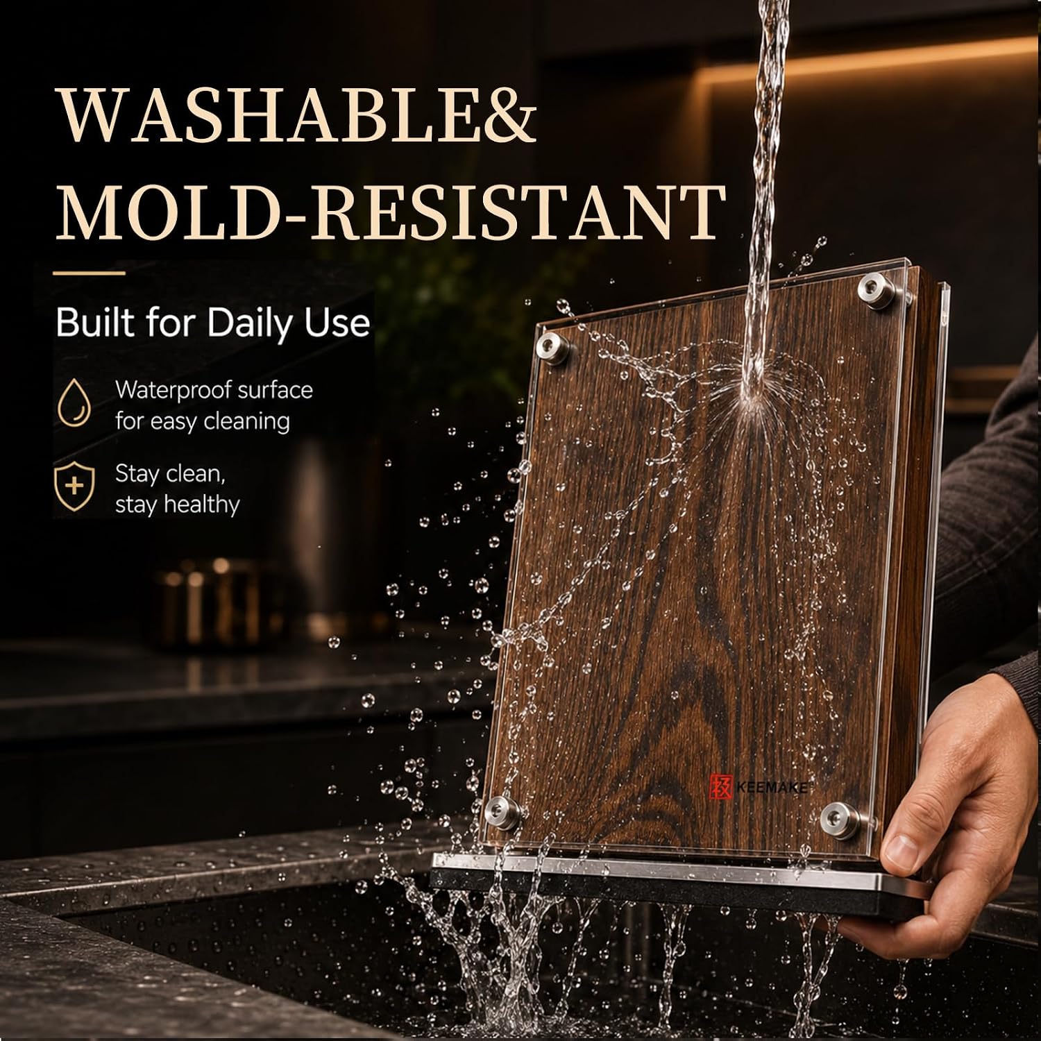 Magnetic Kitchen Knife Block Holder with Acrylic Shield — image 6 of 9