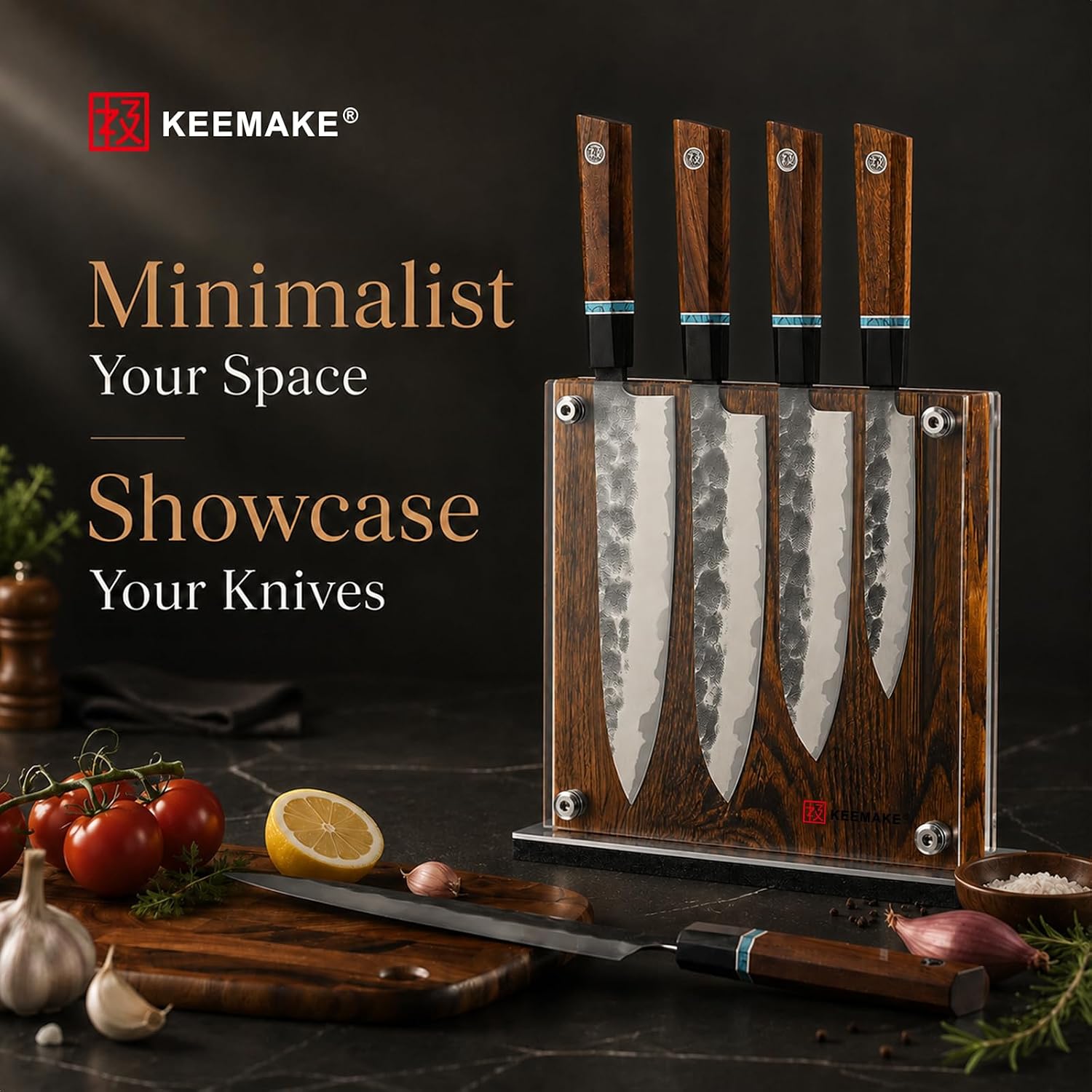Magnetic Kitchen Knife Block Holder with Acrylic Shield — image 9 of 9