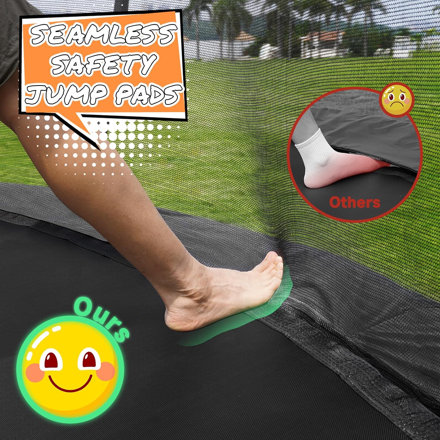 10 FT Outdoor Trampoline with Enclosure Net — image 7 of 9
