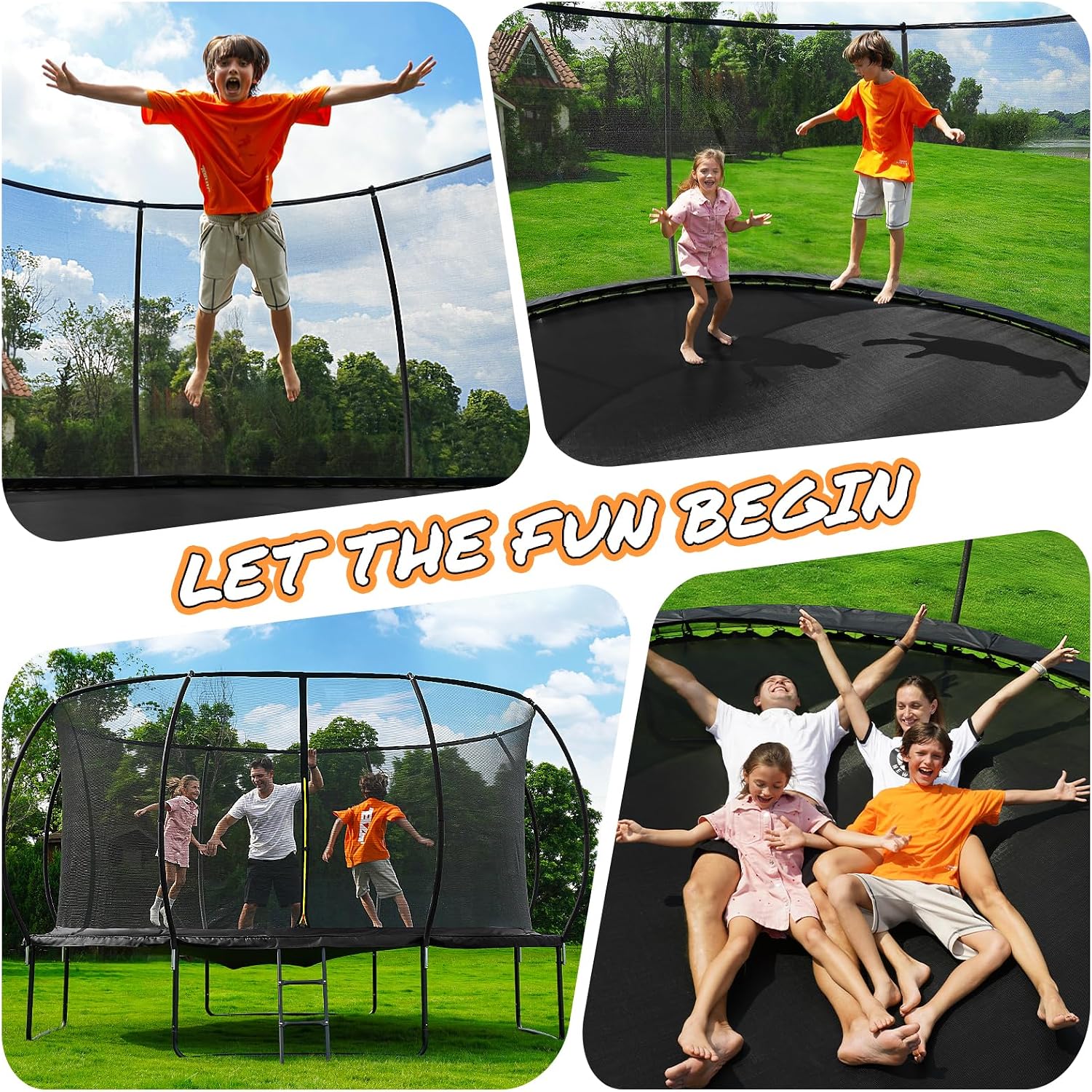 10 FT Outdoor Trampoline with Enclosure Net — image 8 of 9