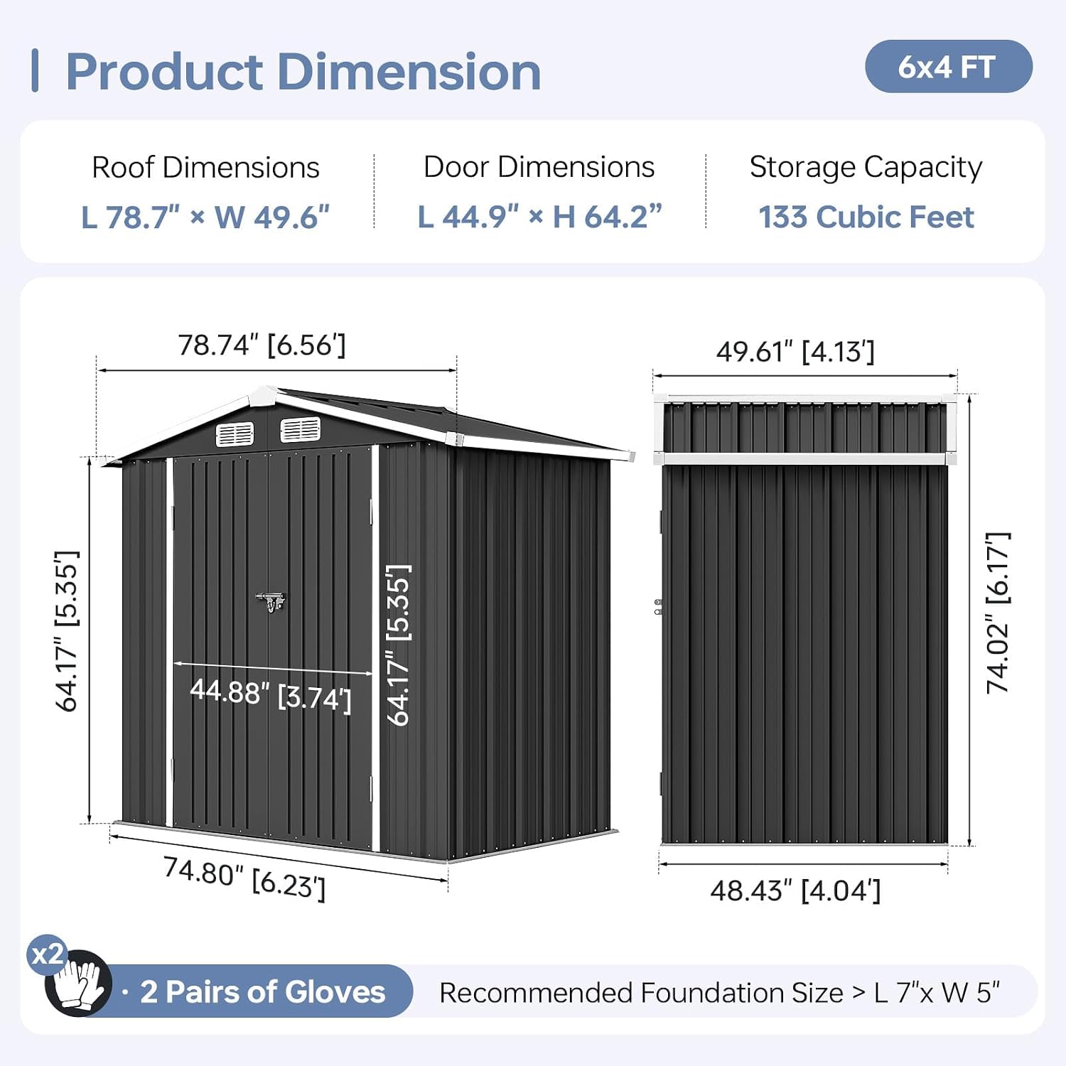 6 x 4 Garden Tool Shed — image 2 of 12