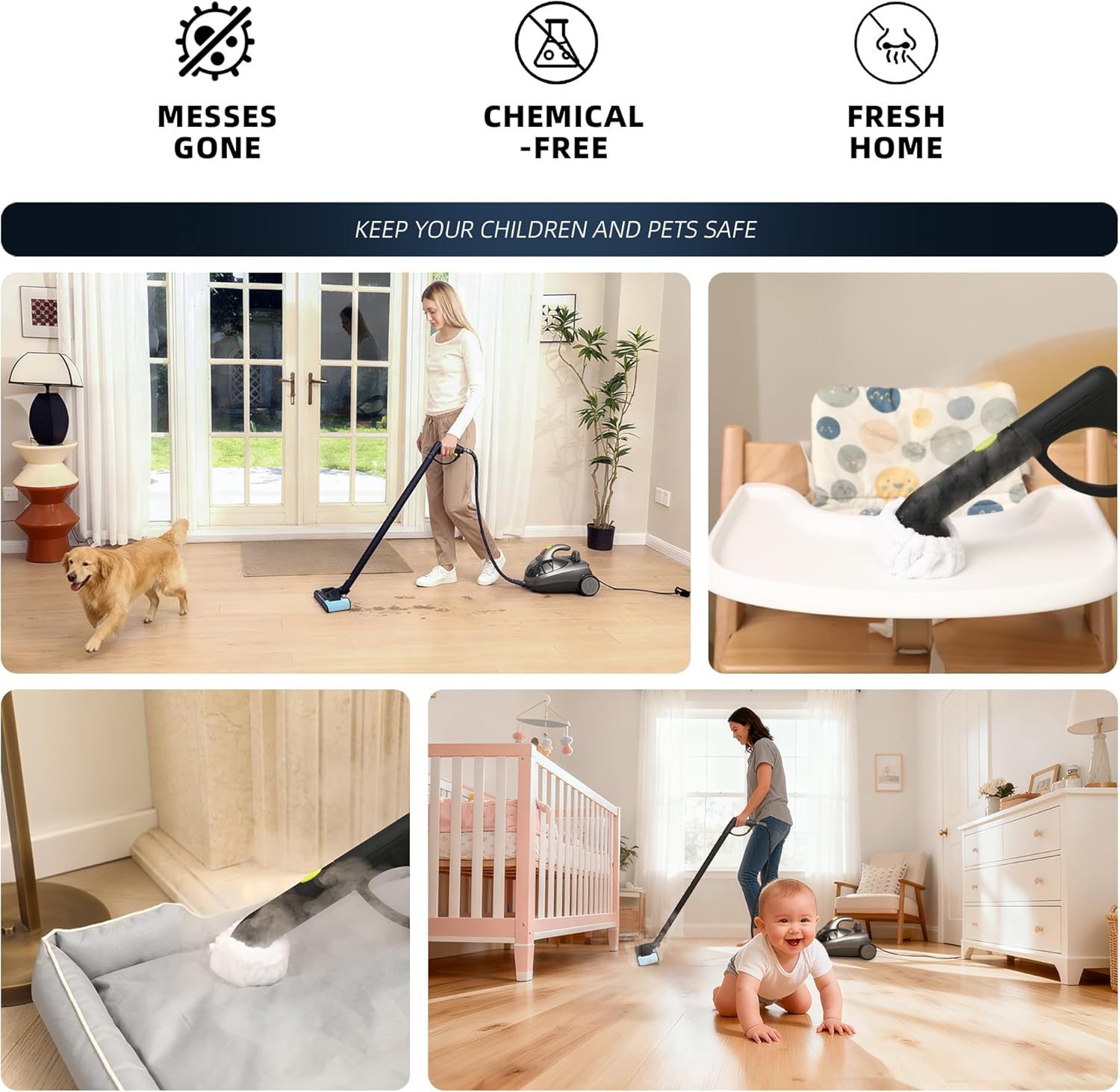 Steam Cleaner for Home, Hardwood Floors, Bathroom, Kitchen & Car Detailing — image 3 of 8