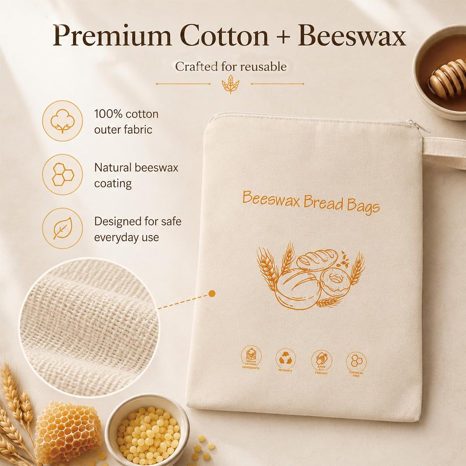 Beeswax Bread Bag — image 5 of 8