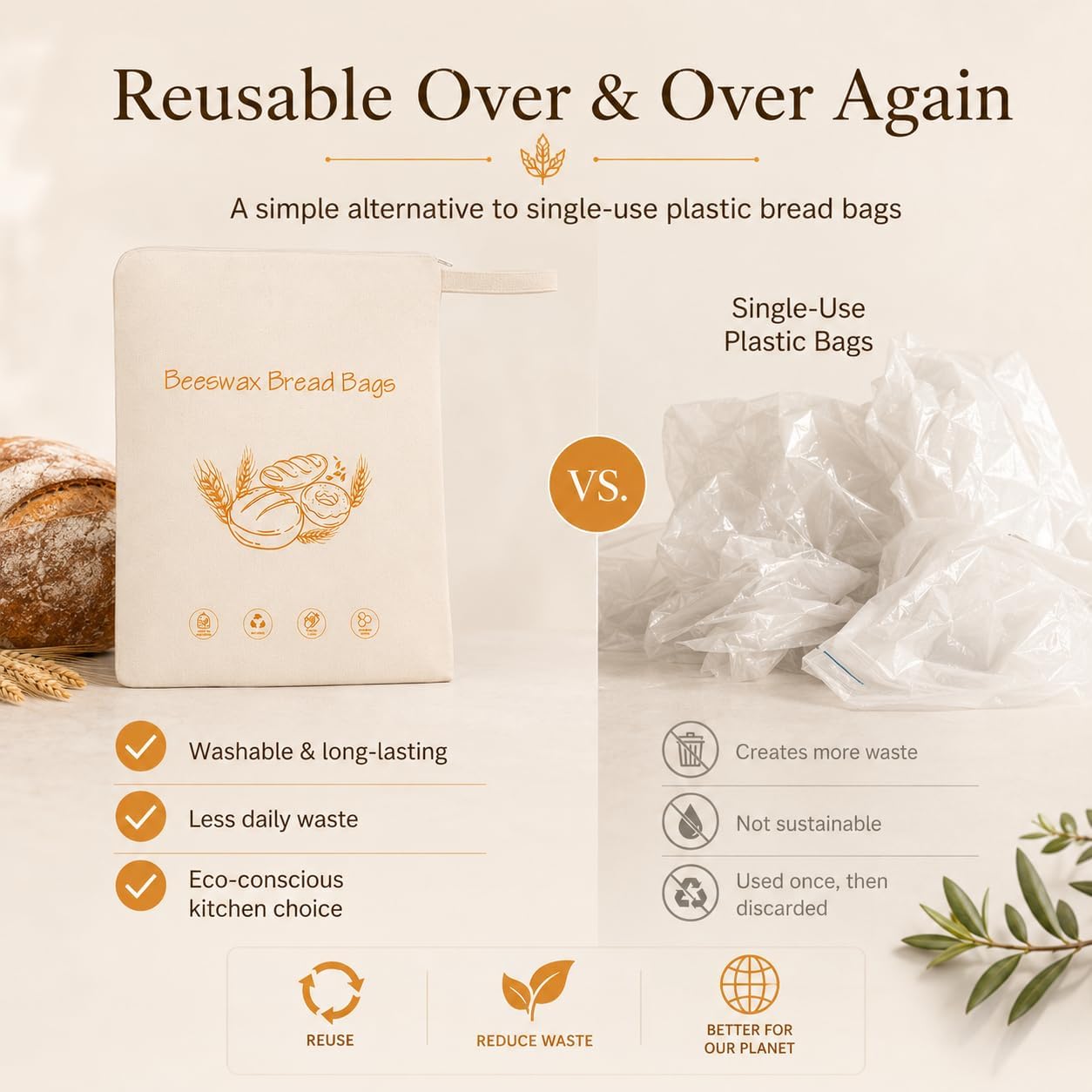 Beeswax Bread Bag — image 6 of 8