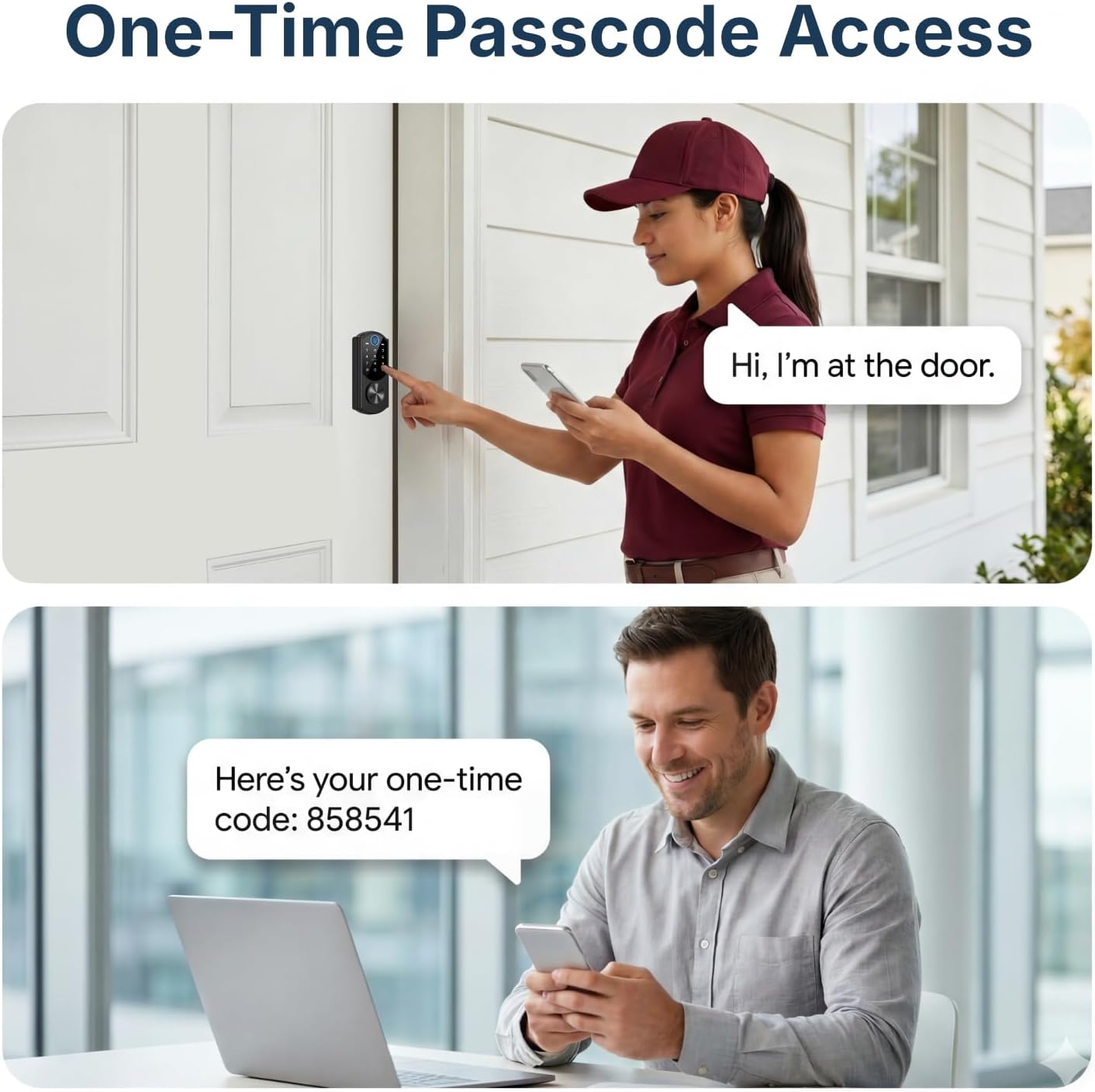 Keyless Entry Door Lock with Built-in WiFi, Fingerprint Smart Lock for Front Door, Touchscreen Keypad Deadbolt, App Remote Control, Auto Lock, Easy Installation — image 7 of 11