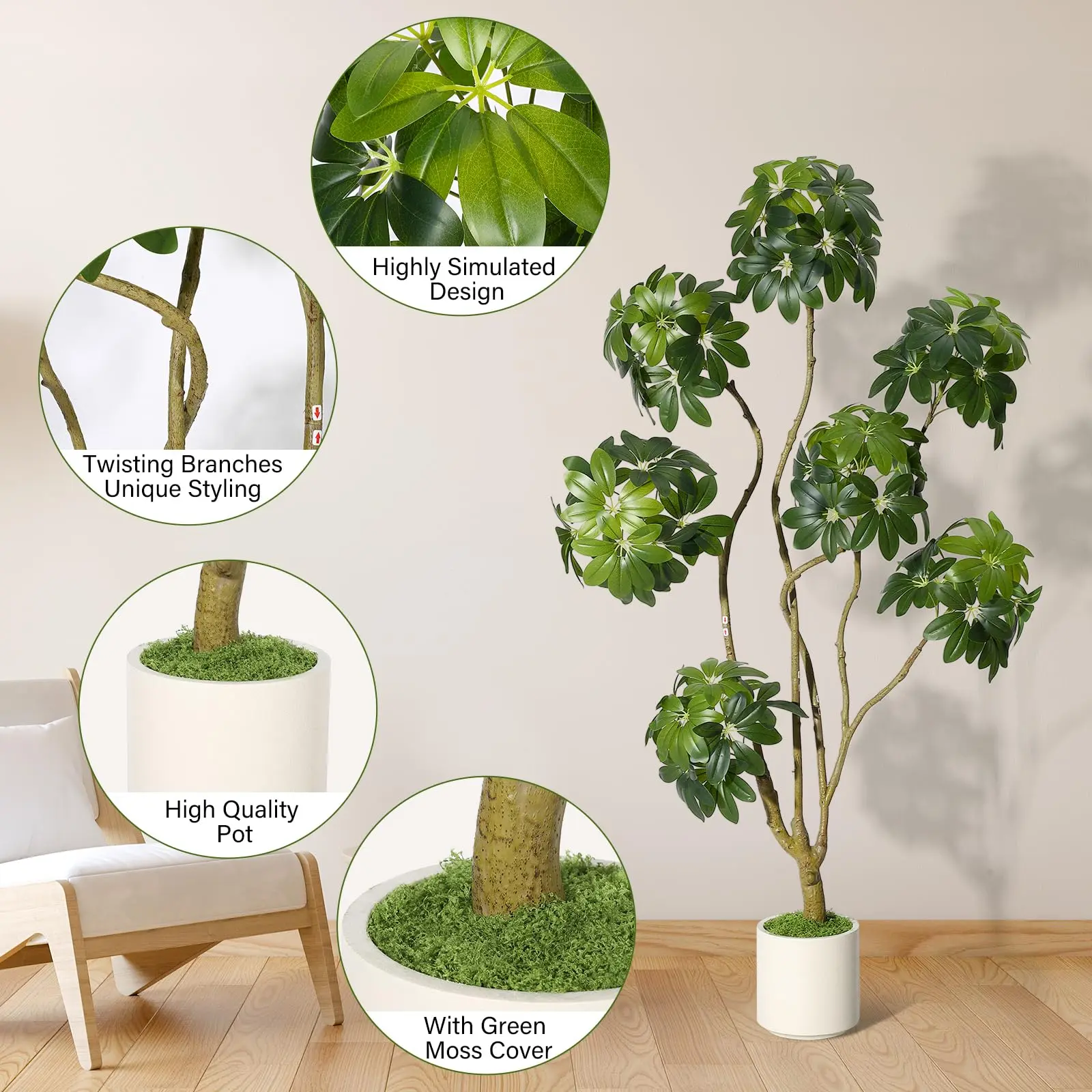 Artificial Umbrella Tree 6ft — image 6 of 7