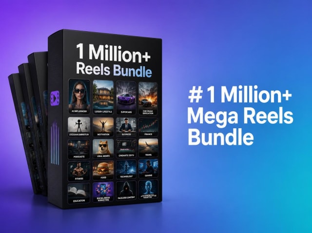 Buy 1 Million+ Ready-to-Post Reels Pack | Viral Content Pack | AI Influencer, Luxury, Car Crash, Stickman & More Reels Bundle India - Tanexa