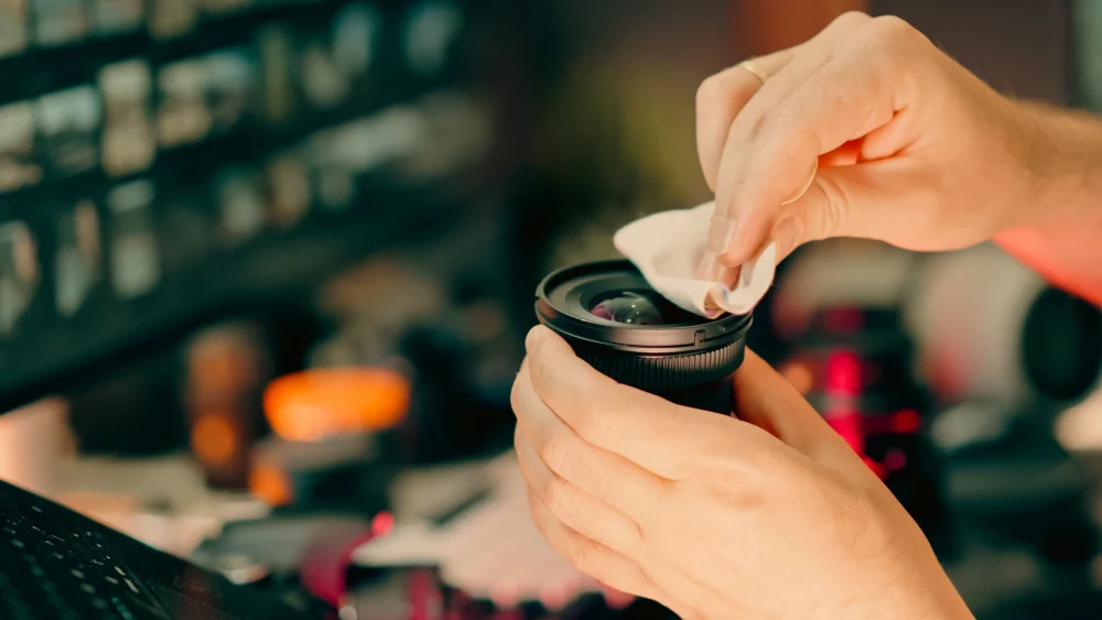 cleaning camera lens