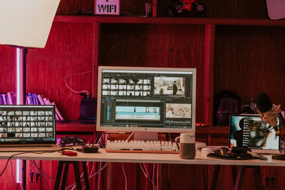 video editing workspace