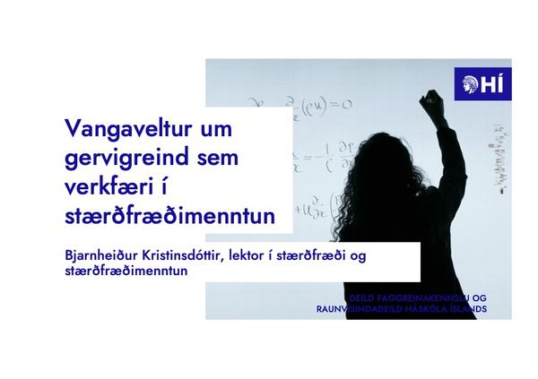 Fyrirlestur: Gervigreind og stærðfræðimenntun