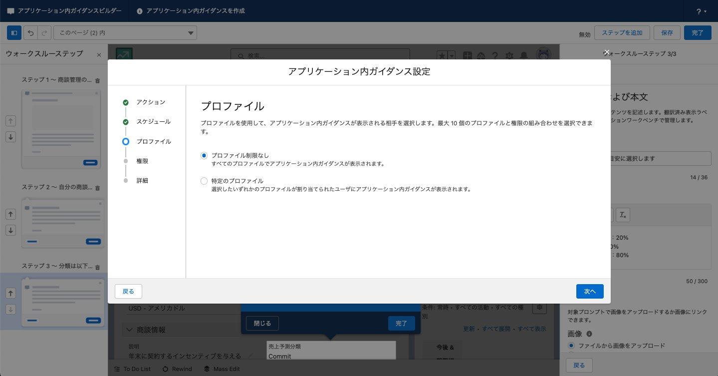 初めてのウォークスルー作成｜Sales Program & Spiff｜Salesforce