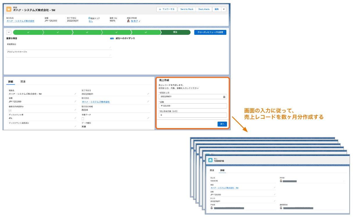 フロー演習問題4】複数月の売上レコード一括作成画面｜Sales Cloud