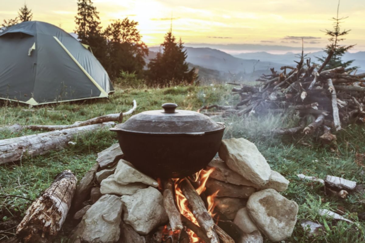 Cooking over an open fire doesn't have to be primitive