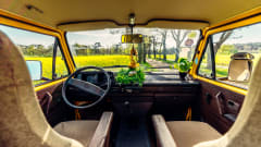 Simba – the yellow retro Volkswagen van with lifting roof