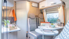Fijnja – Luxury 4 pers. Pössl bus camper with sleeping lifting roof from 2019