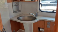 Comfortable Knaus semi-integrated