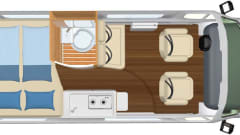 Bus camper with lifting roof