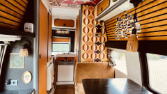Tina – Retro Hippie Ford Transit Camper Petrol