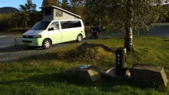 Beatle  – Our beautiful white-green VW camper