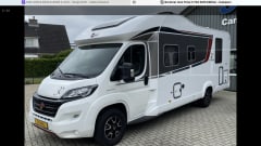 Super luxurious Bürstner with queen bed.