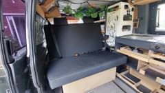 4p Volkswagen campervan with lifting roof tent