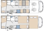 G-type – Luxury family 4-6 p camper, km-free, 2 x air conditioning, TV screen