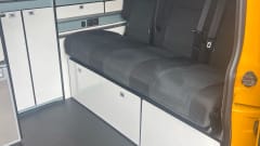 4 berth Volkswagen Yellow Camper